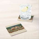 ヴィンテージエンジェルス新年 スクエアペーパーコースター (インサイチュ)