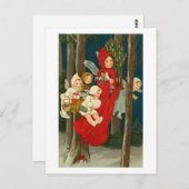 ヴィンテージエンジェルズアットナイトカード ポストカード (正面/裏面)