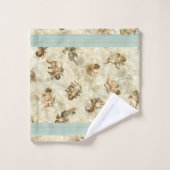 ヴィンテージエンジェルズキラキラ金ゴールドID136 バスタオルセット (ウォッシュタオル)