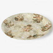 ヴィンテージエンジェルズキラキラ金ゴールドID136 ペーパープレート (アングル)