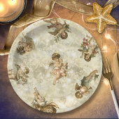 ヴィンテージエンジェルズキラキラ金ゴールドID136 ペーパープレート