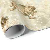 ヴィンテージエンジェルズキラキラ金ゴールドID136 ラッピングペーパー (ロールコーナー)