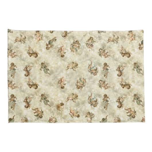 ヴィンテージエンジェルズキラキラ金ゴールドID136 枕カバー (裏面-右)