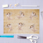 ヴィンテージエンジェルズシート音楽ノートティッシュペーパー 薄葉紙 (クラフト)