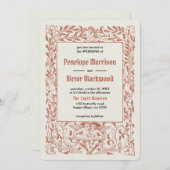 ヴィンテージエンジェルズフレーム結婚式招待状 招待状 (正面/裏面)