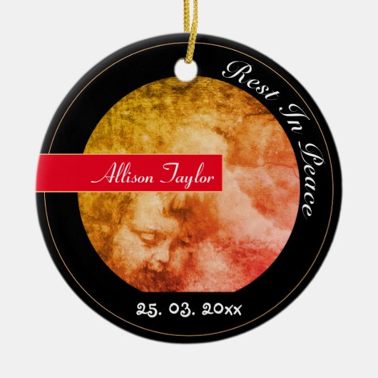 ヴィンテージエンジェルチャイルド&ストーミー天国/クリスマス セラミックオーナメント (正面)