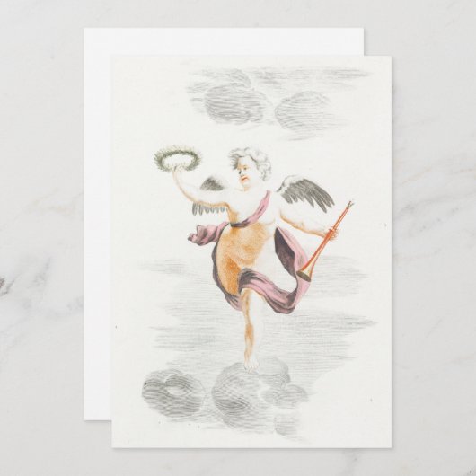 ヴィンテージエンジェルバレンタインデー シーズンカード (正面/裏面)