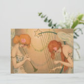 ヴィンテージエンジェルビクトリアンミュージシャンフルートハープ (スタンド正面)