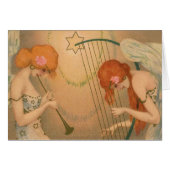 ヴィンテージエンジェルビクトリアンミュージシャンフルートハープ (正面横)