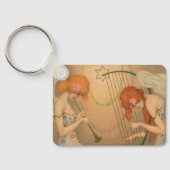 ヴィンテージエンジェルビクトリアンミュージシャンフルートハープ キーホルダー (裏面)