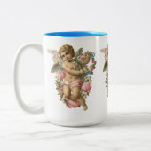 ヴィンテージエンジェルフラワーウィング ツートーンマグカップ (左)