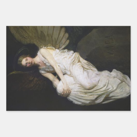 ヴィンテージエンジェルヘビーウェイトデカップエンジェル ラッピングペーパーシート (正面3)