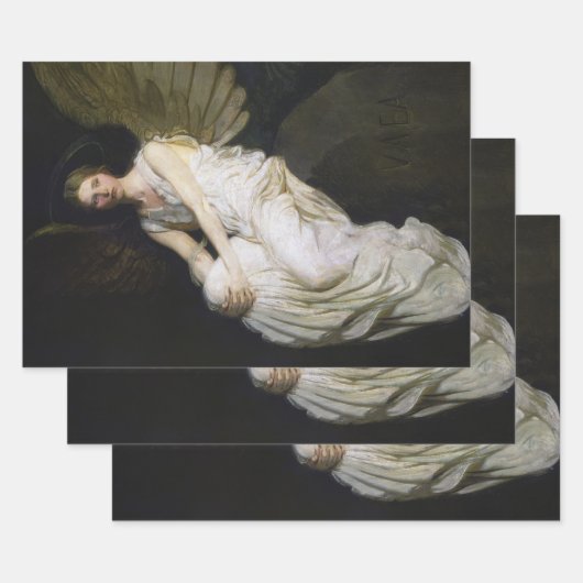 ヴィンテージエンジェルヘビーウェイトデカップエンジェル ラッピングペーパーシート (セット)