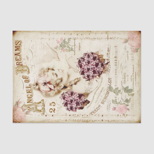 ヴィンテージエンジェルベビー楽譜 薄葉紙 (正面)