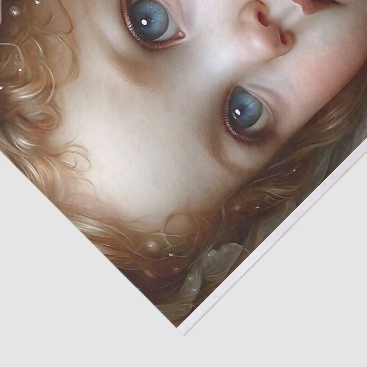 ヴィンテージエンジェルポートレートデクページ 薄葉紙 (詳細)