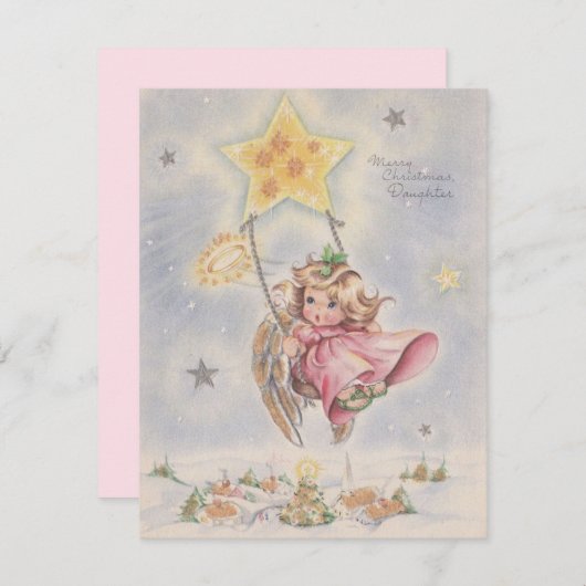 ヴィンテージエンジェルメリークリスマス娘 シーズンカード (正面/裏面)