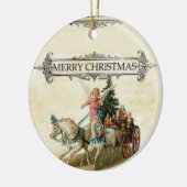 ヴィンテージエンジェルライドウズクリスマスツリー セラミックオーナメント (左)