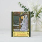 ヴィンテージエンジェルリンギングベルクリスマス ポストカード (スタンド正面)