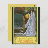 ヴィンテージエンジェルリンギングベルクリスマス ポストカード (正面/裏面)