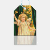 ヴィンテージエンジェルリングや輪ズインクリスマス ギフトタグ (正面)