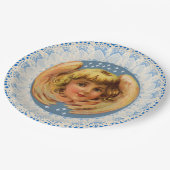 ヴィンテージエンジェルレーストリム ペーパープレート (アングル)