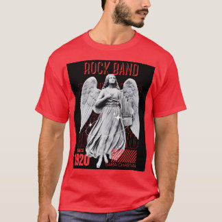 ヴィンテージエンジェルロックバンドTシャツ - 美的ストリートファッション Tシャツ