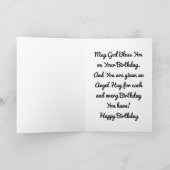 ヴィンテージエンジェル付きバラ誕生日カード シーズンカード (内部)