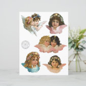 ヴィンテージエンジェル切り出しフッシーカットスクラップブック紙 (スタンド正面)