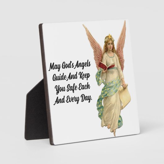 ヴィンテージエンジェル卓上プラークとイーゼル フォトプラーク (正面)