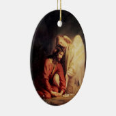 ヴィンテージエンジェル慰めイエス セラミックオーナメント (右)