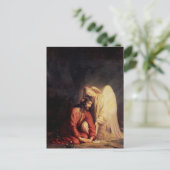 ヴィンテージエンジェル慰めイエス ポストカード (スタンド正面)