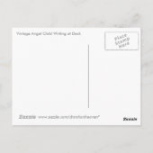 ヴィンテージエンジェル書チャイルズアットデスク ポストカード (裏面)
