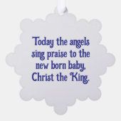 ヴィンテージエンジェル紙オーナメントカード オーナメントカード (裏面)