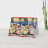 ヴィンテージエンジェル誕生日カード カード (正面)