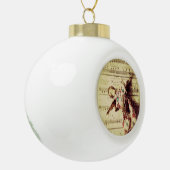 ヴィンテージエンジェル音楽セラミックオーナメント セラミックボールオーナメント (左)