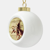 ヴィンテージエンジェル音楽セラミックオーナメント セラミックボールオーナメント (右)