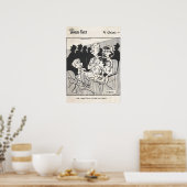 ヴィンテージエンジェル顔漫画「この席は空いてる？」 ポスター (キッチン)