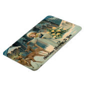 ヴィンテージエンジェル食べ物を与えズ鹿可とう磁石 マグネット (左側)