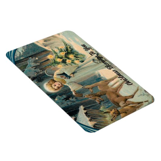 ヴィンテージエンジェル食べ物を与えズ鹿可とう磁石 マグネット (右側)