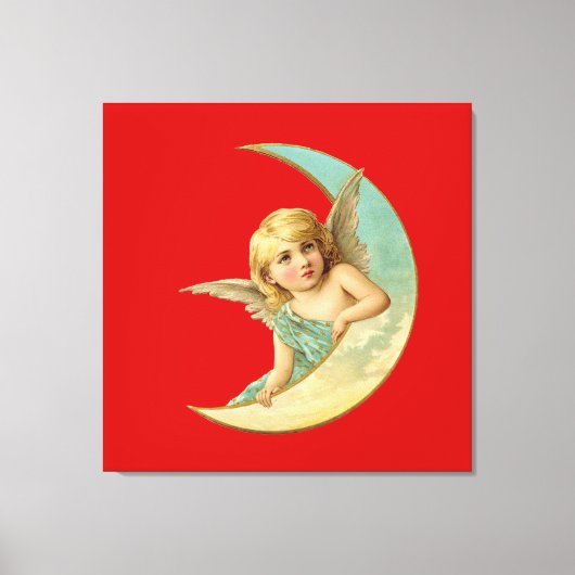 ヴィンテージエンジェル・イン・ムーン キャンバスプリント (正面)
