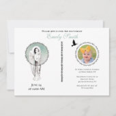 ヴィンテージエンジェル《キリスト教》洗礼式や命名式バプテスマ写真 招待状 (正面)