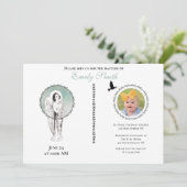 ヴィンテージエンジェル《キリスト教》洗礼式や命名式バプテスマ写真 招待状 (スタンド正面)