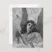 ヴィンテージエンジェル・クリスマス・グリーティング シーズンポストカード (正面/裏面)