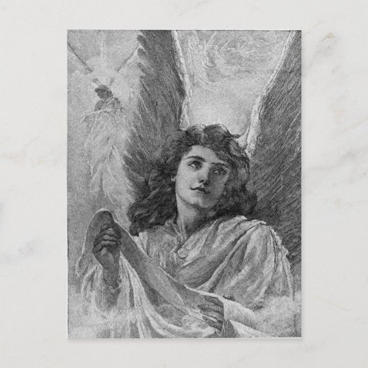 ヴィンテージエンジェル・クリスマス・グリーティング シーズンポストカード (正面)