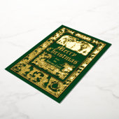 ヴィンテージエンジェル&ザクロ縁どスクリスマス 箔シーズンカード (回転した状態)