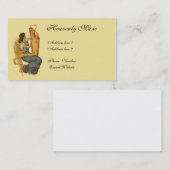 ヴィンテージエンジェル&ハープビジネスカード 名刺 (正面/裏面)