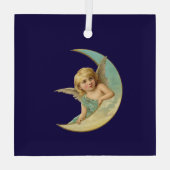 ヴィンテージエンジェルin三日月 ガラスオーナメント (裏面)