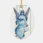 ヴィンテージエンジパーソナライズされたェル セラミックオーナメント (正面)