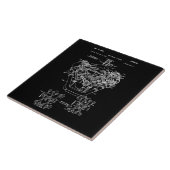 ヴィンテージエンジンブロック青写真ダイアグラム – メンズカー タイル (側面)