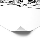 ヴィンテージエンジンブロック青写真ダイアグラム – メンズカー ポスター (コーナー)